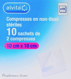 ALVITA COMPRESSES EN NON-TISSÉ STÉRILES