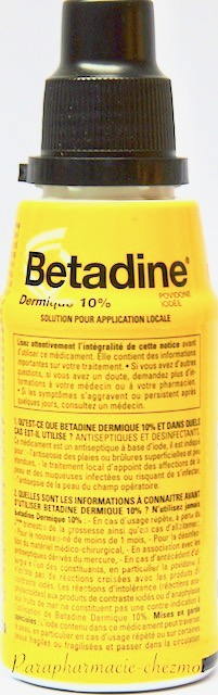 BETADINE DERMIQUE 10% SOLUTION