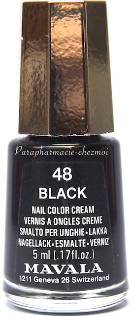 MAVALA VERNIS À ONGLES CRÈME BLACK N°48