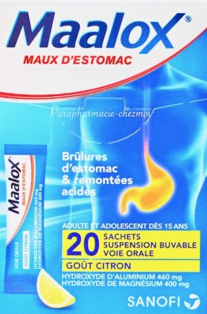MAALOX MAUX D'ESTOMAC SACHET UNIDOSE GOÛT CITRON