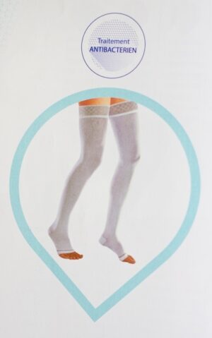 THUASNE BAS-CUISSE PIEDS OUVERTS FEMME VENOFLEX CLINIC CLASSE 1