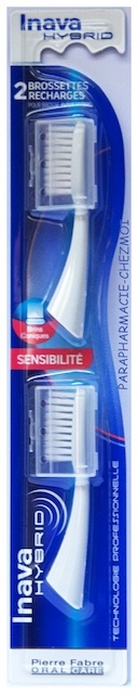BROSSETTES DE RECHARGE SENSIBILITÉ POUR BROSSE À DENTS INAVA HYBRID