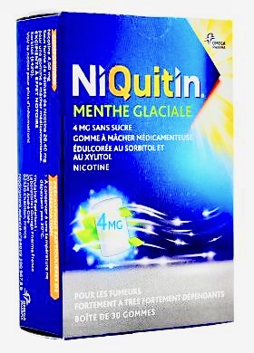NIQUITIN GOMMES À MÂCHER 4MG SANS SUCRE GOÛT MENTHE