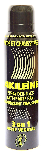 AKILEÏNE NOIR SPRAY DEO-PIEDS ANTI-TRANSPIRANT