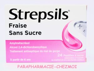 STREPSILS SANS SUCRE GOÛT FRAISE
