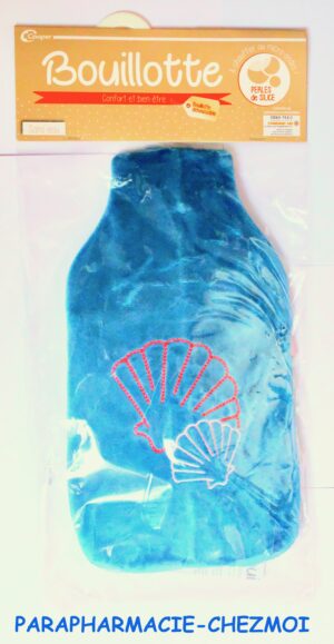 BOUILLOTTE SÈCHE AVEC HOUSSE COOPER DE COULEUR BLEUE