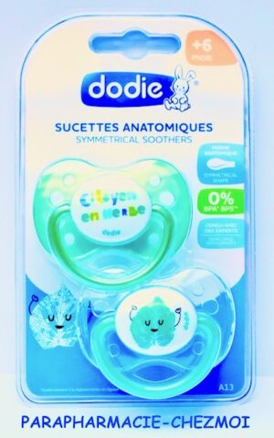 DODIE SUCETTE ANATOMIQUE SYMETRIQUE SILICONE DE +6 MOIS