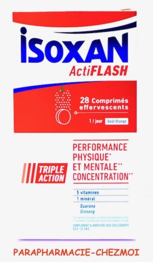 ISOXAN ACTIFLASH COMPRIMÉS SANS SUCRE GOÛT ORANGE