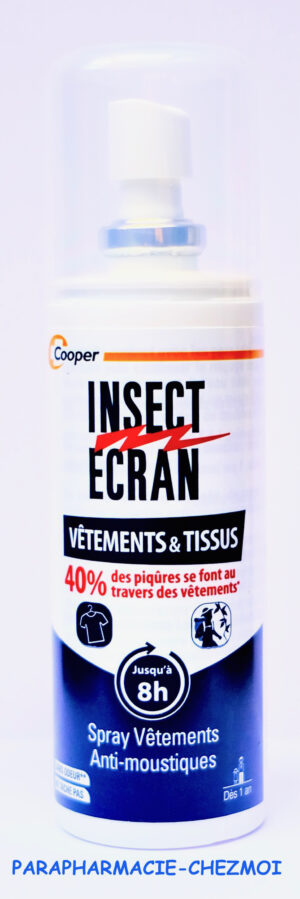 INSECT ECRAN VETEMENTS ET TISSUS