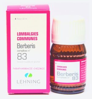 LEHNING N°83 BERBERIS COMPLEXE LOMBALGIES