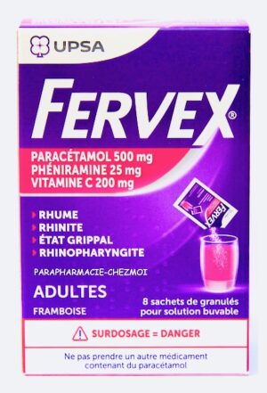 FERVEX ADULTE GOÛT FRAMBOISE SACHETS DE GRANULES