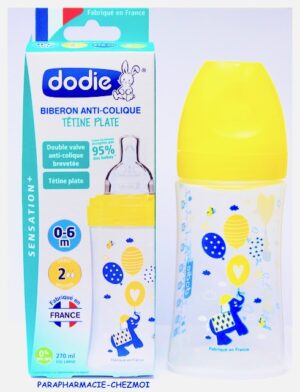 DODIE BIBERON SENSATION + PREMIER ÂGE JAUNE DE 270 ML