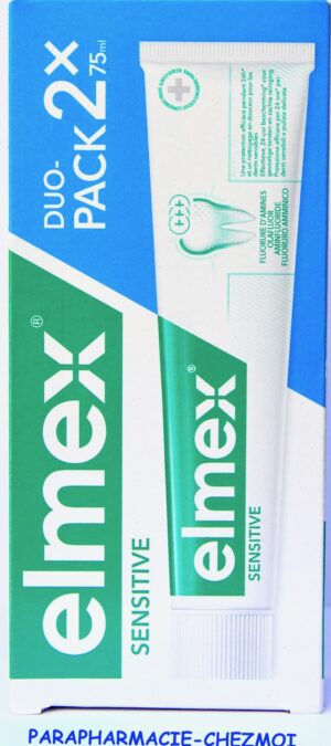 ELMEX SENSITIVE DENTIFRICE  LOT DE 2