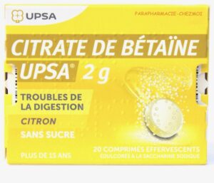 CITRATE DE BETAÏNE 2G SANS SUCRE CITRON