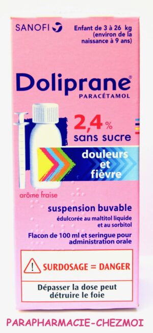 DOLIPRANE 2,4% SUSPENSION BUVABLE ENFANT SANS SUCRE