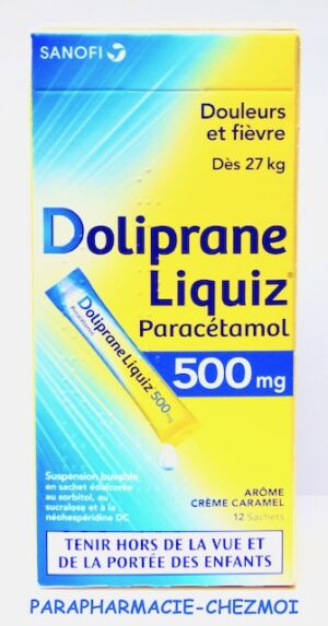 DOLIPRANE LIQUIZ 500 MG SACHETS