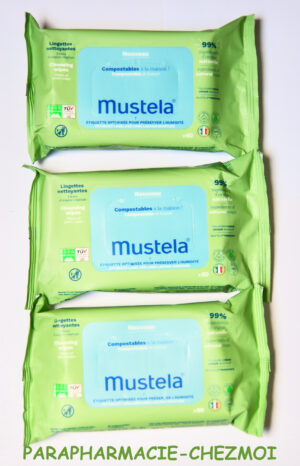OFFRE PROMOTIONNELLE : MUSTELA LINGETTES PEAU NORMALE VISAGE SIÈGE CORPS ET MAINS