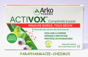 ACTIVOX CITRON MAUX DE GORGE TOUX SÈCHE