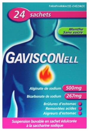 GAVISCONELL MAUX D'ESTOMAC SANS SUCRE GOÛT MENTHE