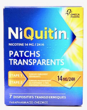 NIQUITIN 7 PATCHS TRANSPARENTS TRANSDERMIQUES 14MG/24H