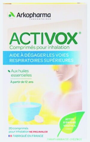 ACTIVOX COMPRIMÉS POUR INHALATION AUX HUILES ESSENTIELLES