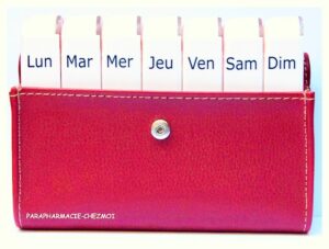 PILULIER PILBOX LIBERTY ROUGE BORDEAUX