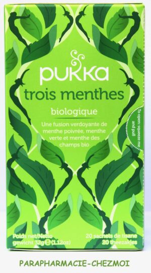PUKKA TISANE TROIS MENTHES BIOLOGIQUE