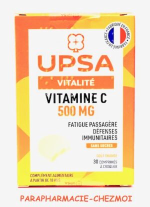 UPSA VITALITÉ VITAMINE C 500 MG SANS SUCRE