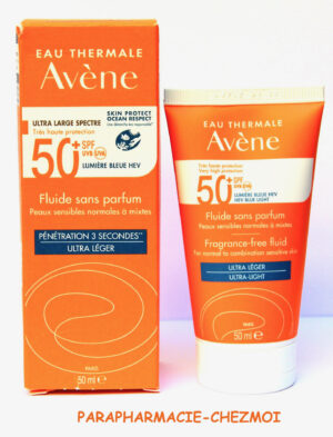 AVENE FLUIDE SOLAIRE SPF 50 + ULTRA HAUTE PROTECTION SANS PARFUM