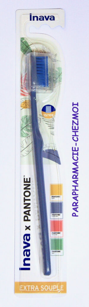 INAVA BROSSE A DENTS 15/100 EXTRA SOUPLE BLEU FROID