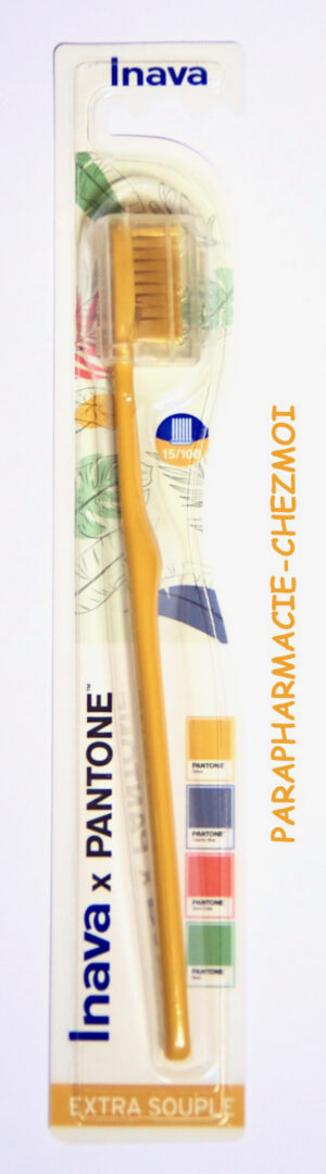 INAVA BROSSE A DENTS 15/100 EXTRA SOUPLE JAUNE