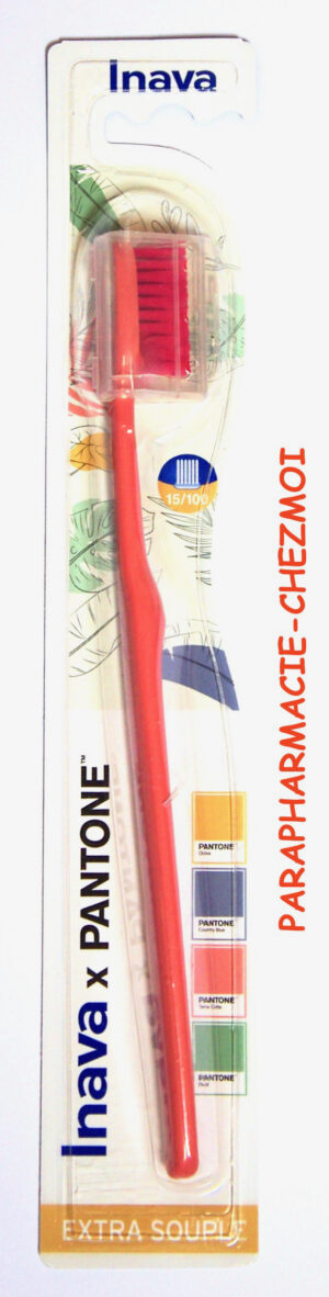 INAVA BROSSE A DENTS 15/100 EXTRA SOUPLE TERRACOTA