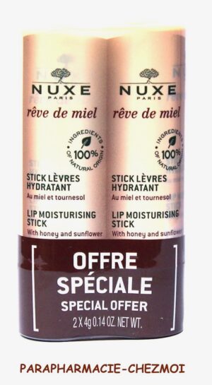 OFFRE PROMOTIONNELLE : NUXE RÊVE DE MIEL STICK LEVRES HYDRATANT