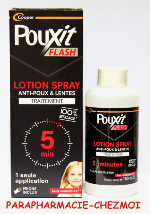POUXIT FLASH TRAITEMENT ANTI-POUX ET LENTES EN 5 MINUTES