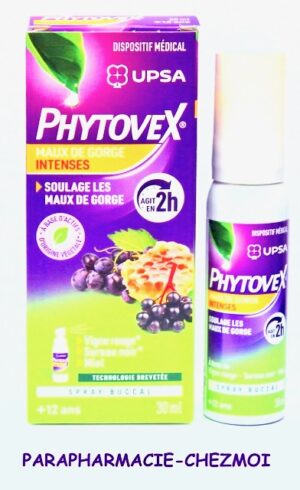 UPSA PHYTOVEX MAUX DE GORGE INTENSES SPRAY À BASE DE MIEL