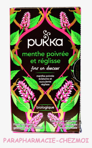PUKKA INFUSION MENTHE POIVRÉE ET RÉGLISSE BIOLOGIQUE
