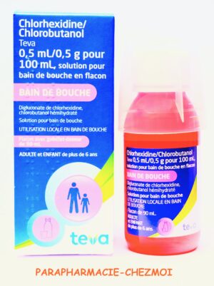 TEVA BAIN DE BOUCHE CHLORHEXIDINE/CHLOROBUTANOL