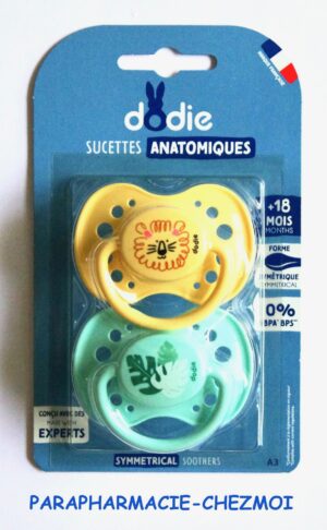 DODIE SUCETTE ANATOMIQUE SYMETRIQUE SILICONE DE +18 MOIS