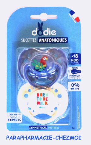 DODIE SUCETTE ANATOMIQUE SYMETRIQUE SILICONE DE +18 MOIS