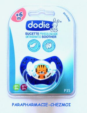 DODIE SUCETTE PHYSIOLOGIQUE SILICONE MOTIF ROSE  + 6 MOIS